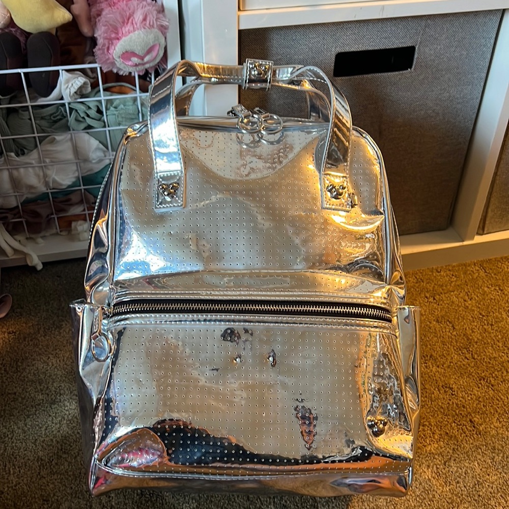 Silver Disney Pin Trading Backpack